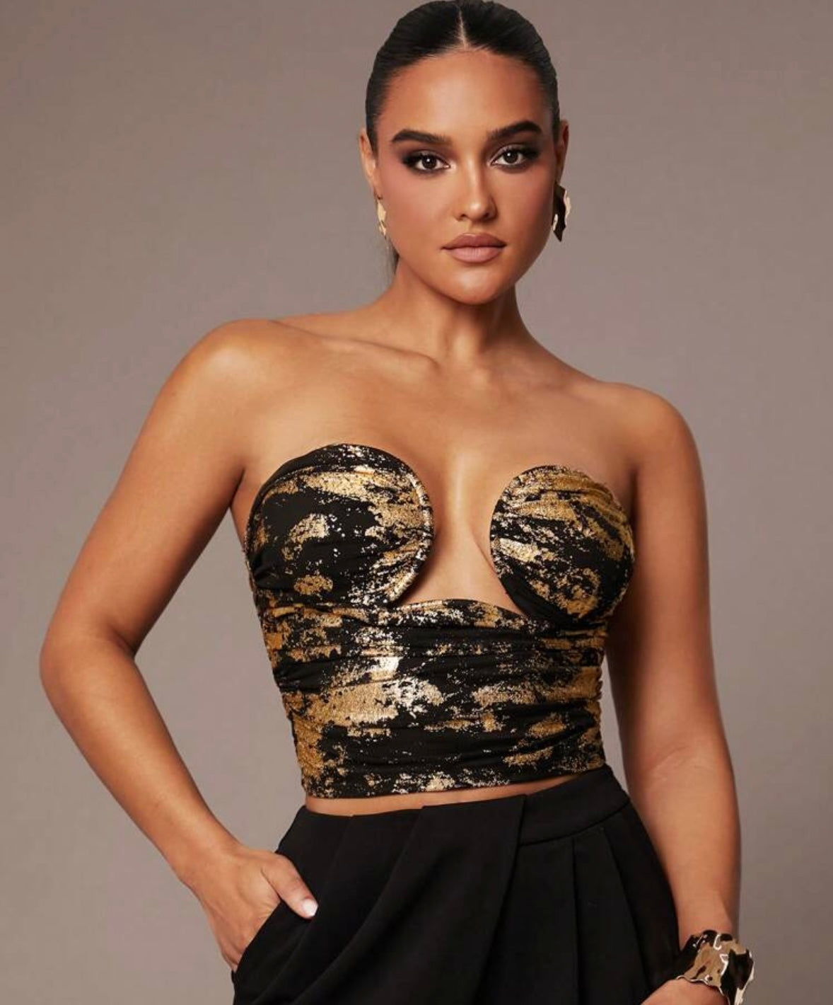 Golden Black Top